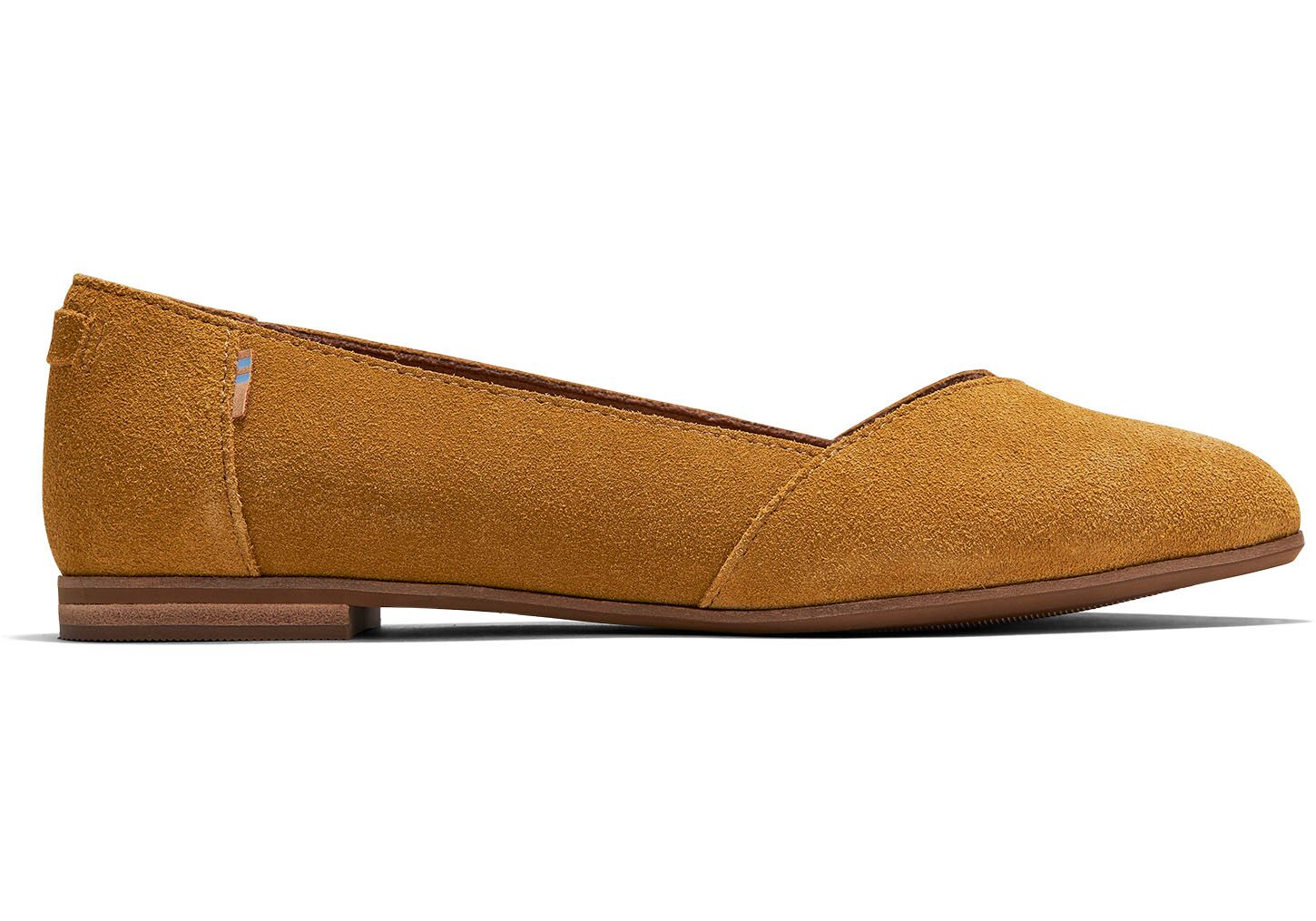 Toms Julie Suede - Womens Flats - Gold - NZ - 359174BDP